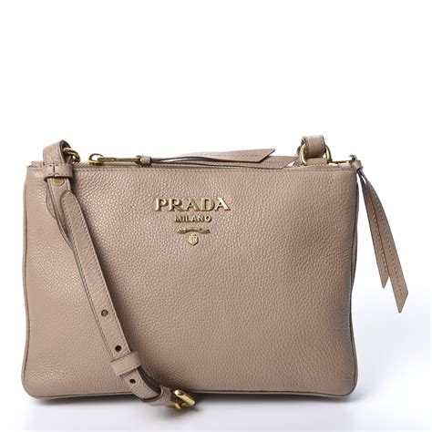 prada double zip leather crossbody bag|Prada bandoliera leather crossbody bag.